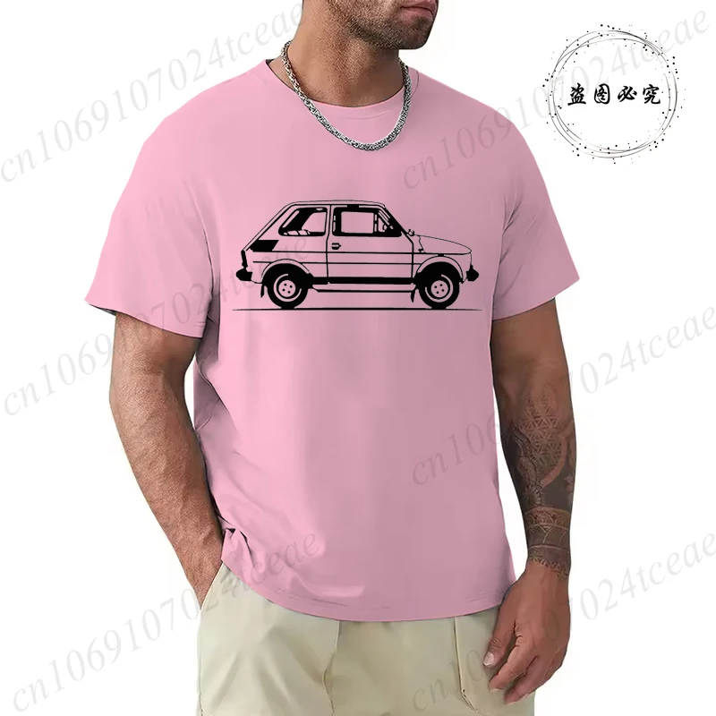 Męski t-shirt z nadrukiem klasycznego auta 3 6
