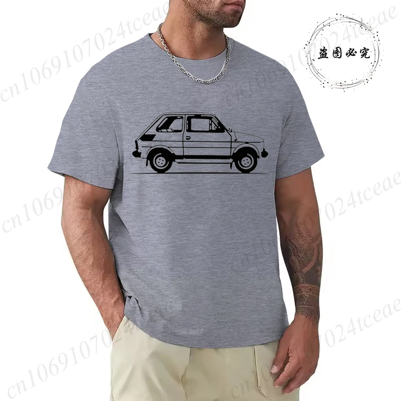 Męski t-shirt z nadrukiem klasycznego auta 3 7