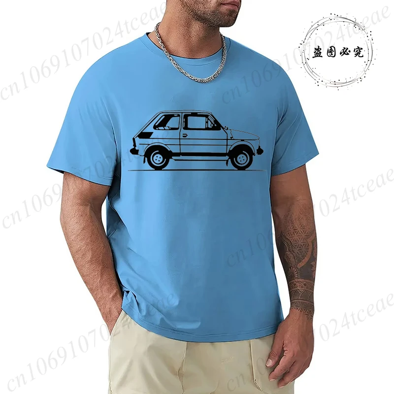 Męski t-shirt z nadrukiem klasycznego auta 3 8