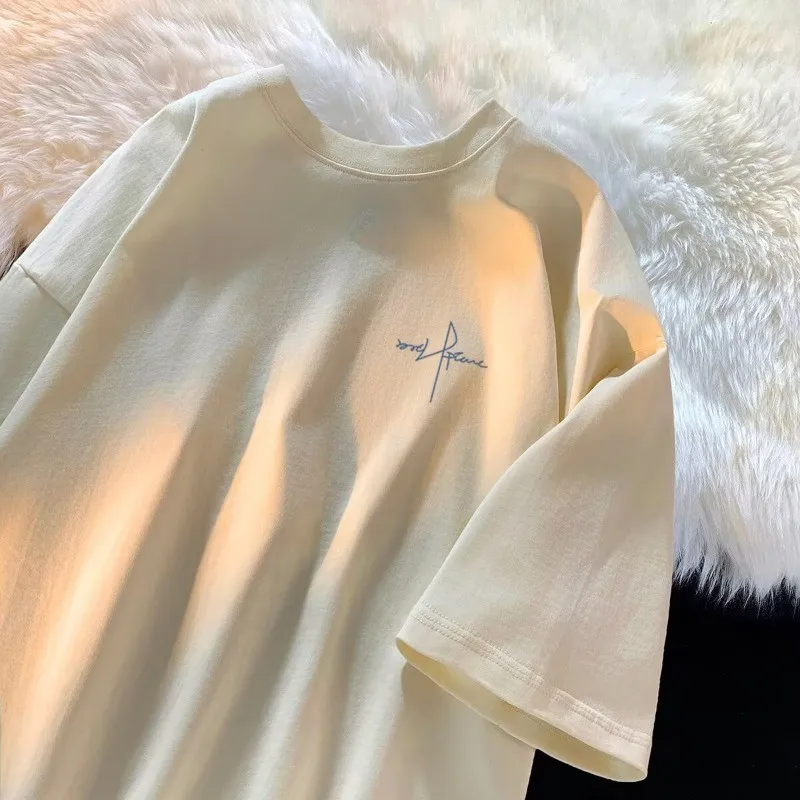 Męski T-shirt oversize duże rozmiary do 8XL Morelowy
