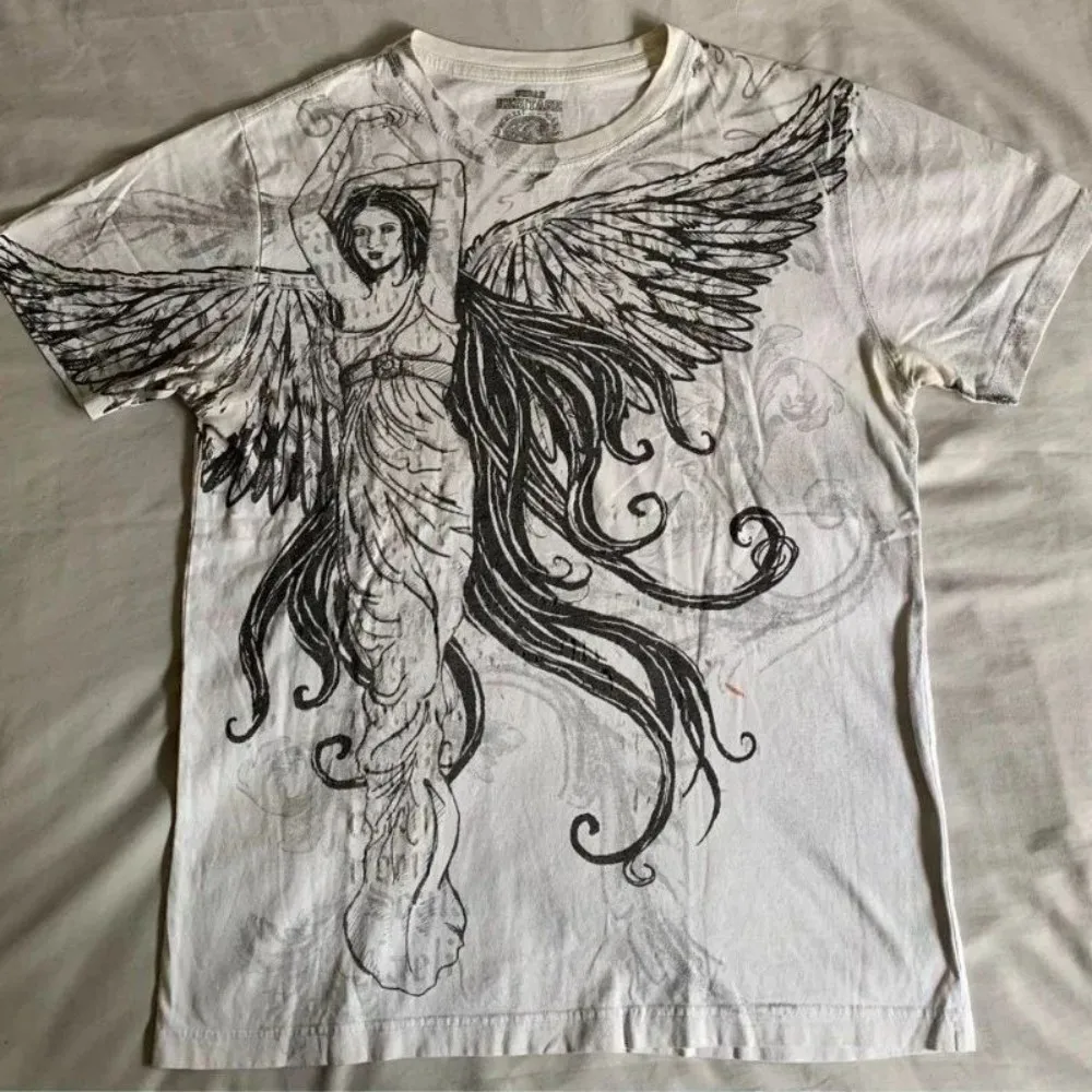 Męski t-shirt Y2K z nadrukiem retro, oddychający na lato Dtket39x349j