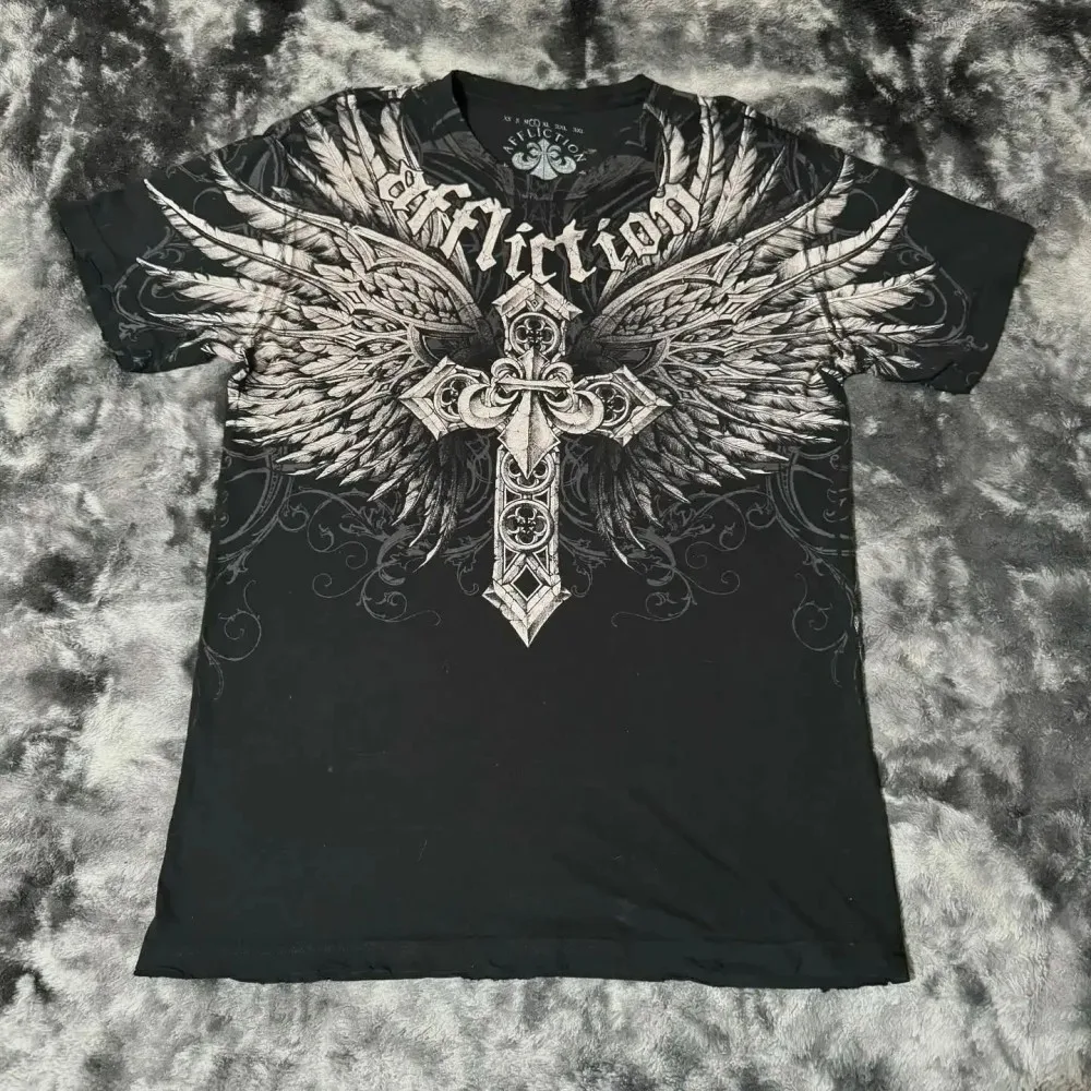 Męski t-shirt Y2K z nadrukiem retro, oddychający na lato Dtket39x3esh