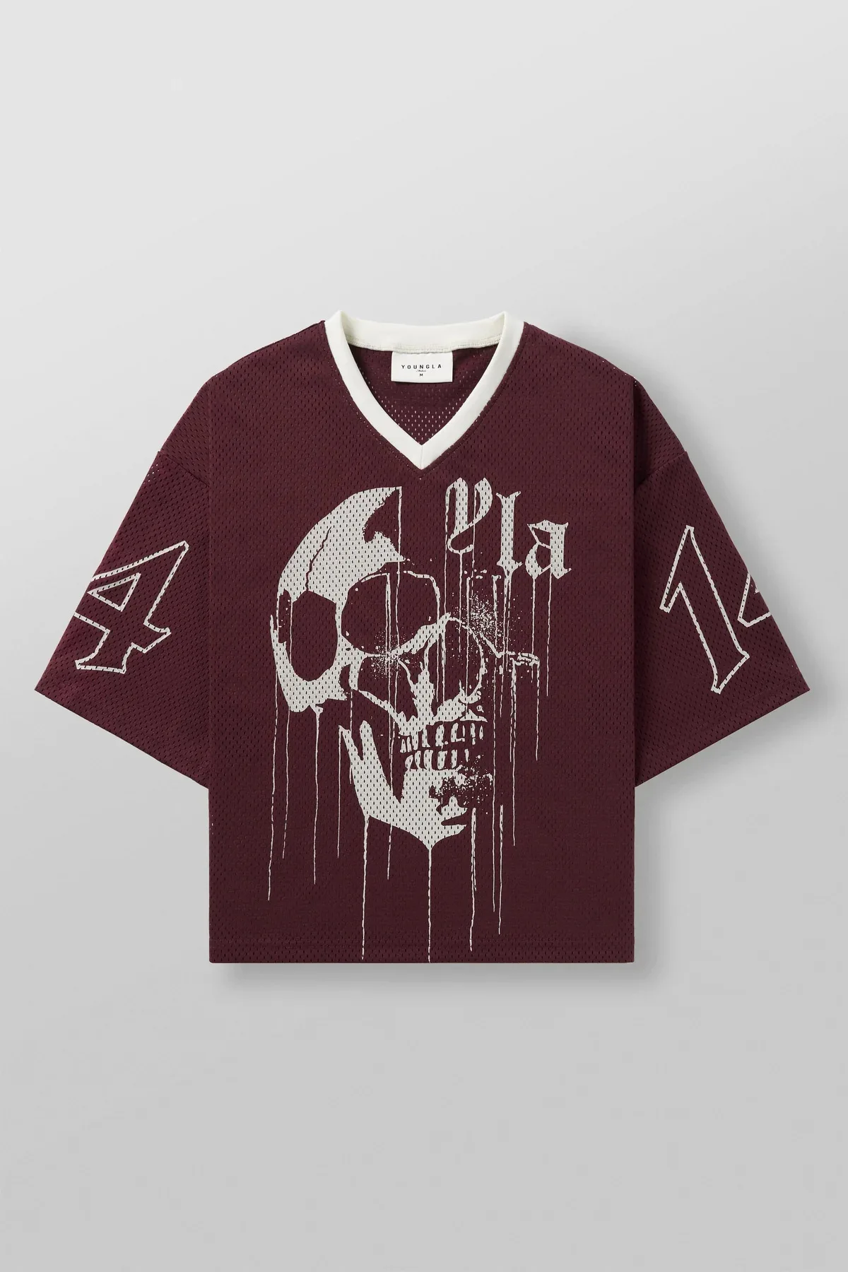Męski t-shirt sportowy z dekoltem w serek Red1