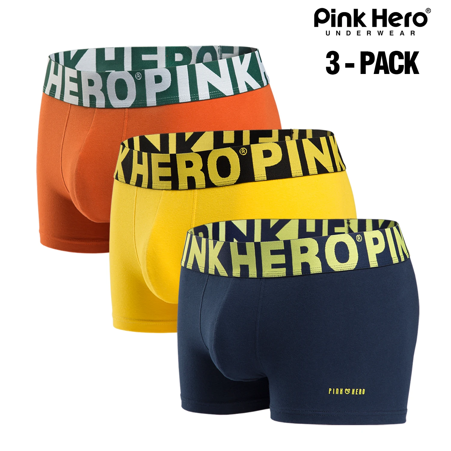 Męskie bawełniane bokserki PINKHERO, zestaw 3 par 12
