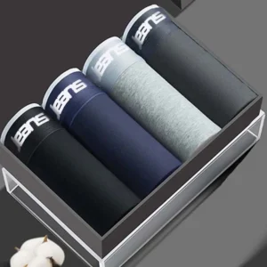 Męskie bawełniane bokserki plus size - zestaw 4