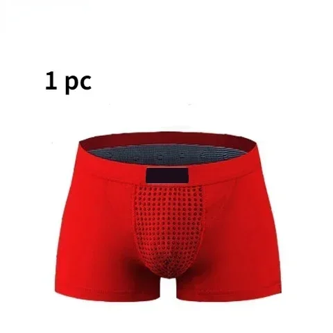 Męskie bokserki magnetyczne z 22 wzmocnionymi magnesami Czerwony