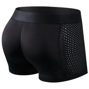 Męskie bokserki push-up z siateczki z wkładkami modelującymi Jm467black