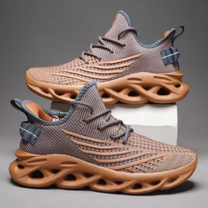 Męskie buty sportowe z oddychającej siateczki do biegania Brązowy