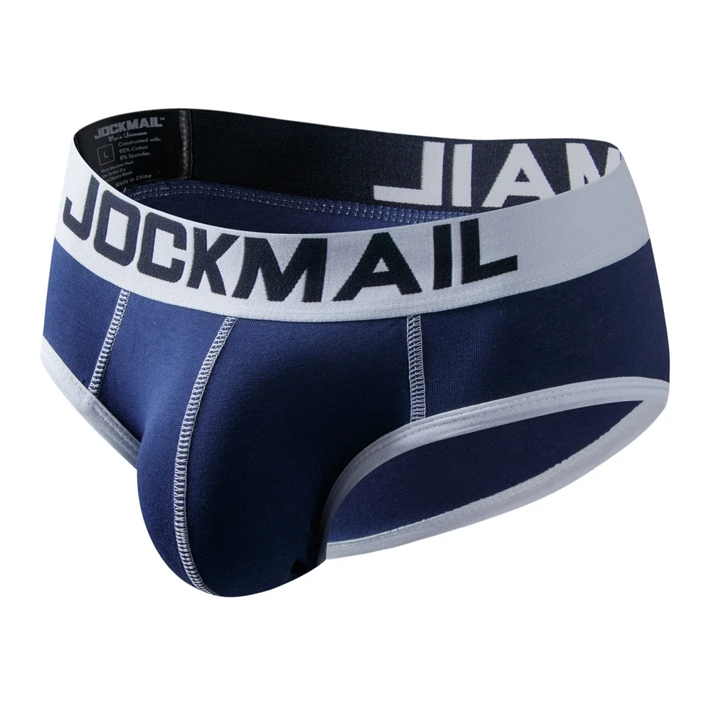 Męskie figi bikini bawełniane bezszwowe 339navy
