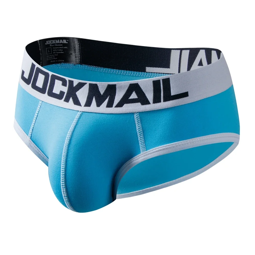 Męskie figi bikini bawełniane bezszwowe 339skyblue
