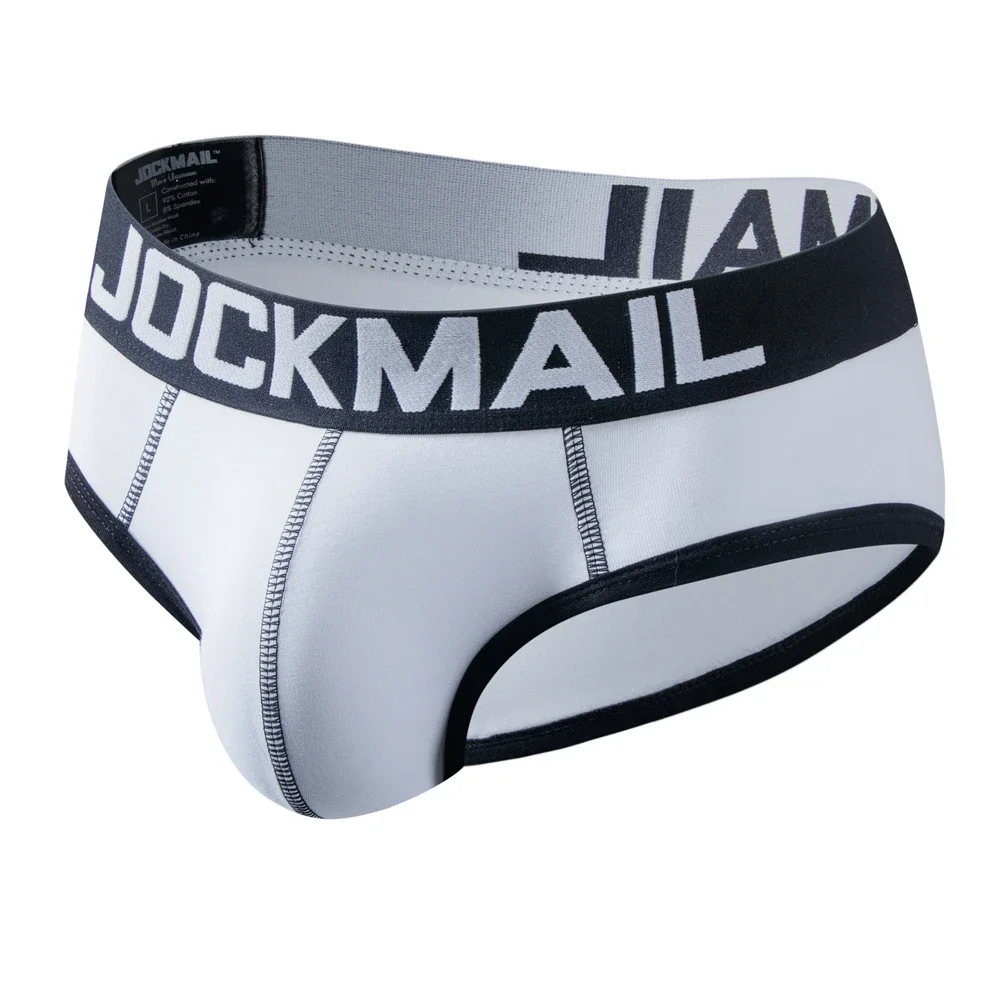 Męskie figi bikini bawełniane bezszwowe 339white