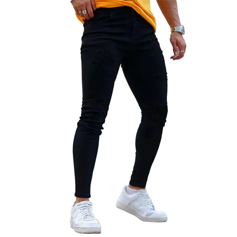 Męskie jeansy skinny z wysoką elastycznością Jn04