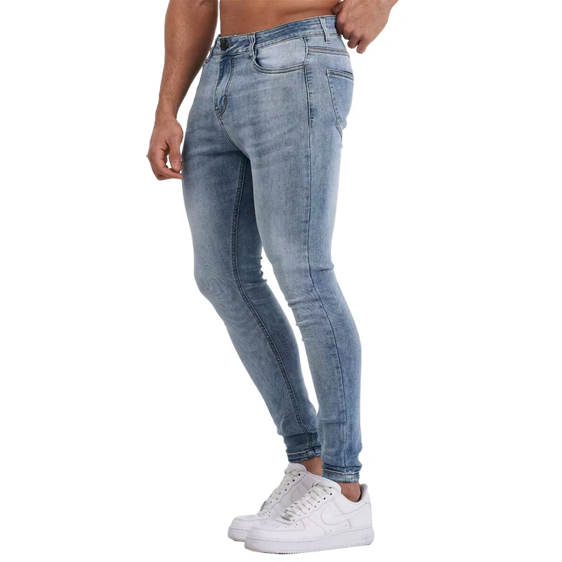 Męskie jeansy skinny z wysoką elastycznością Jn16