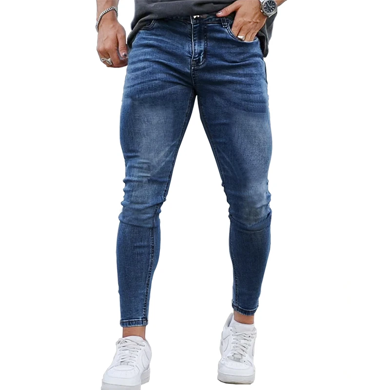 Męskie jeansy skinny z wysokim stretchem Jn01