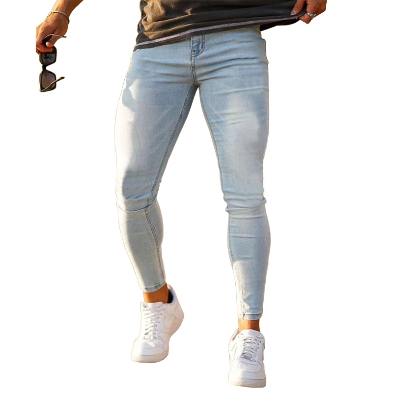Męskie jeansy skinny z wysokim stretchem Jn02