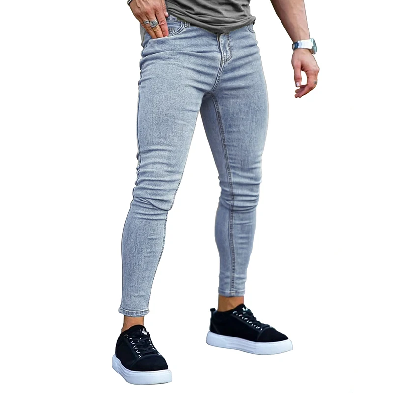 Męskie jeansy skinny z wysokim stretchem Jn03