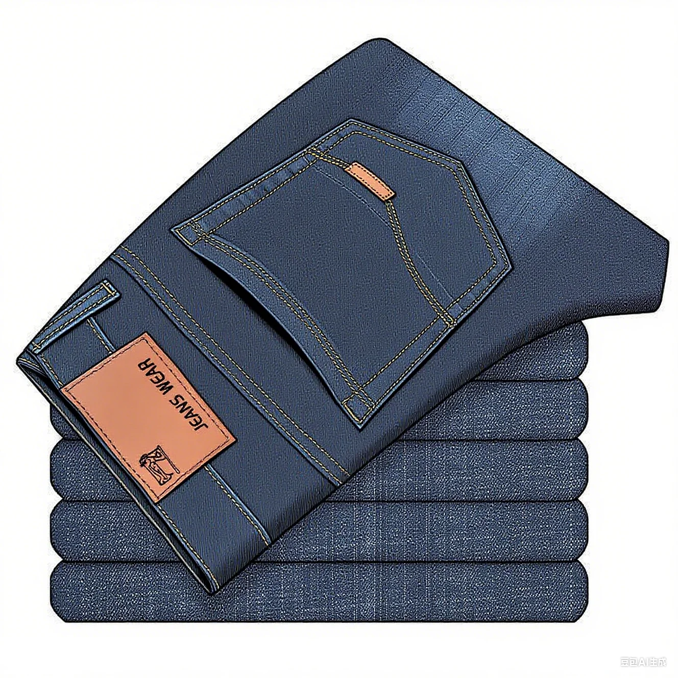 Męskie jeansy slim fit w stylu biznesowym Kolor obrazu