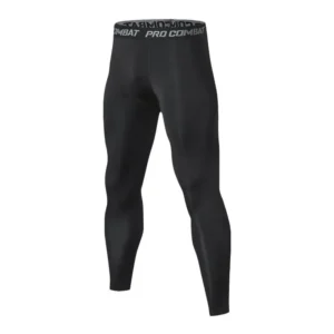 Męskie legginsy kompresyjne sportowe Cool Dry Czarny