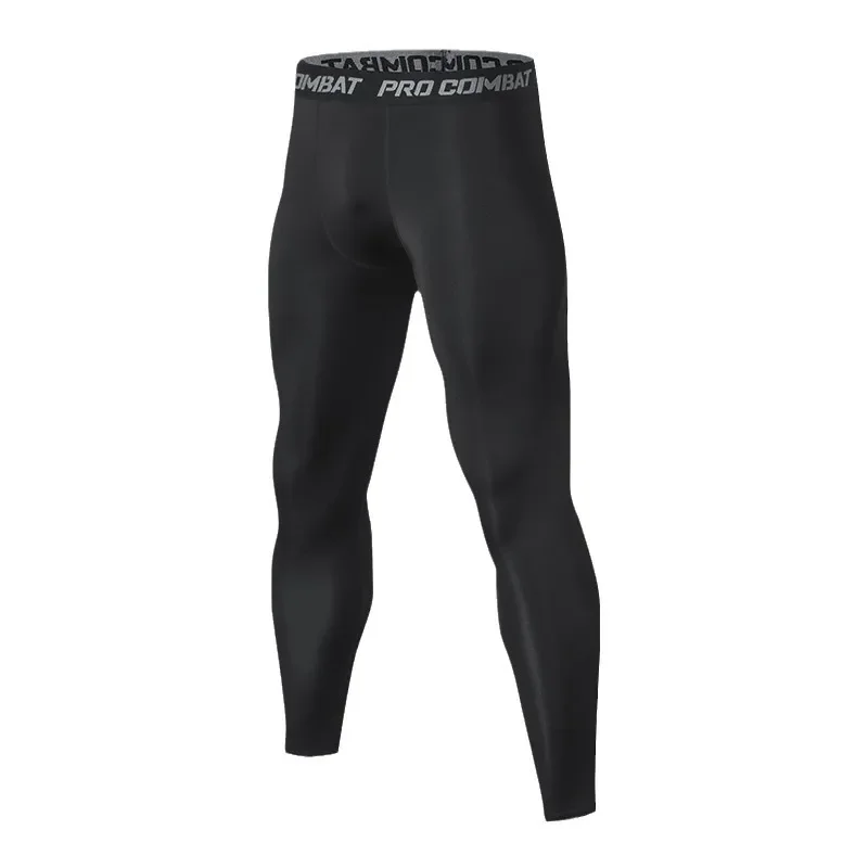 Męskie legginsy kompresyjne sportowe Cool Dry Czarny
