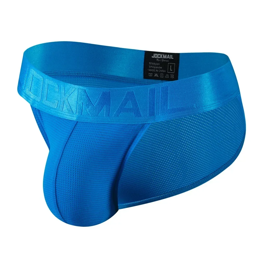 Męskie majtki bikini z oddychającej siatki, szybkoschnące 387blue