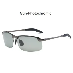 Męskie fotochromowe okulary przeciwsłoneczne z polaryzacją Bs4034gun photochrom