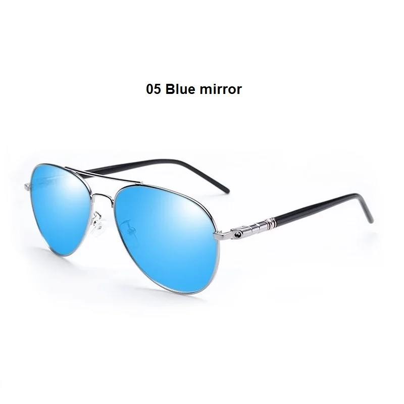 Męskie okulary przeciwsłoneczne pilotki do jazdy w stylu vintage Niebieski