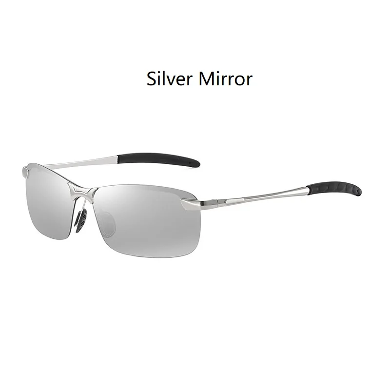 Metalowe męskie okulary przeciwsłoneczne z polaryzacją UV400 3043(silver mirror)