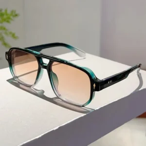 Męskie okulary przeciwsłoneczne vintage UV400 Zielony