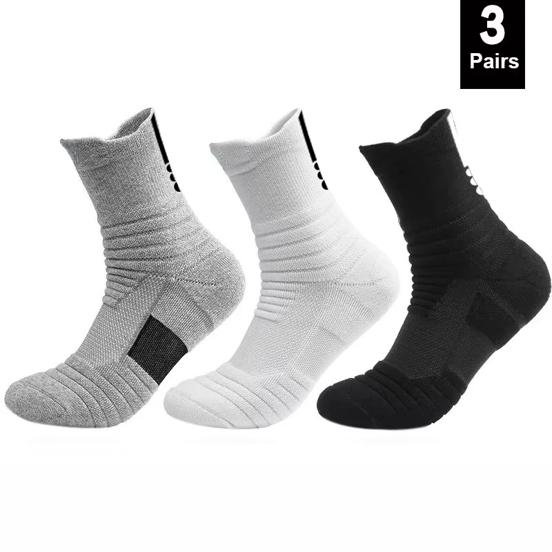 Męskie skarpetki kompresyjne sportowe - zestaw 3pairs multi