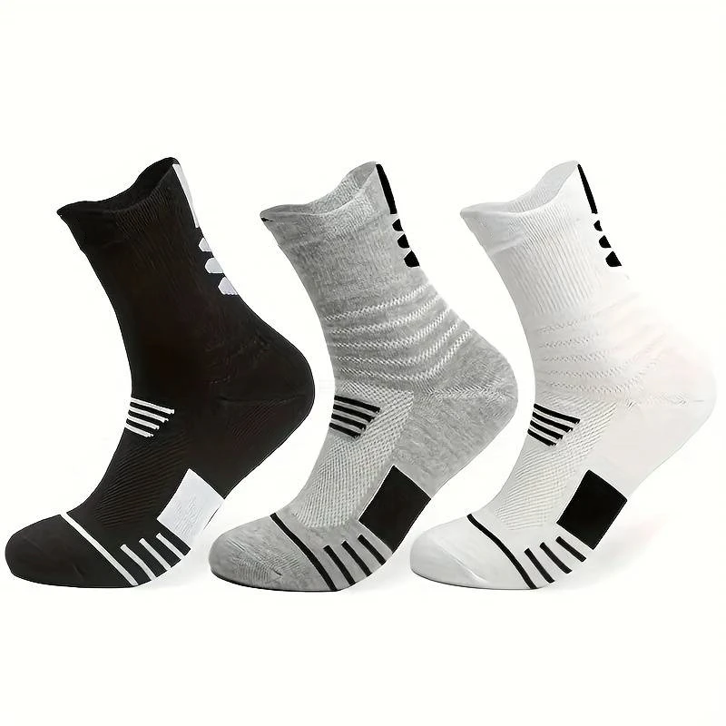 Męskie skarpetki sportowe z amortyzacją, 3 pary 3pairs mixed colors