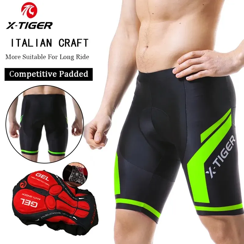 Męskie spodenki rowerowe X-TIGER z żelową wkładką MTB szosa Xm dk 00504
