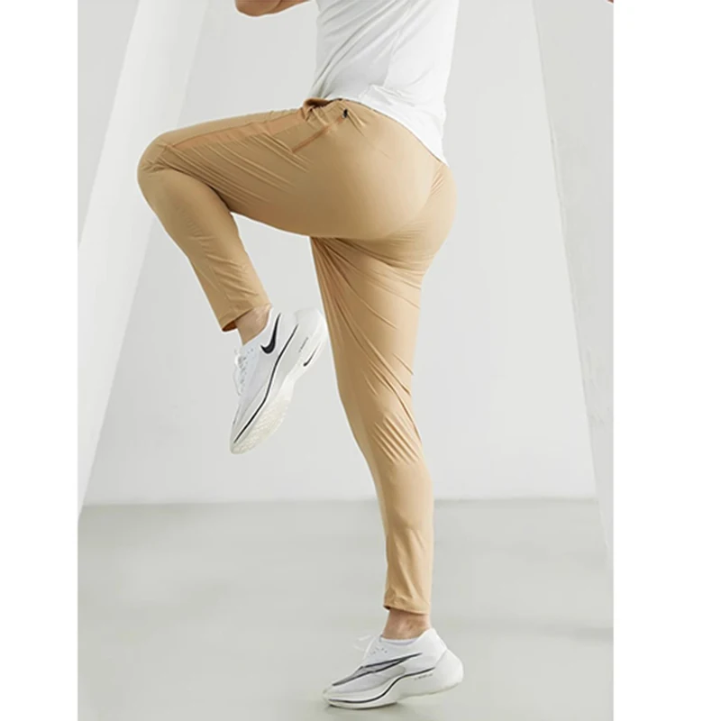 Męskie spodnie dresowe joggery na siłownię Khaki