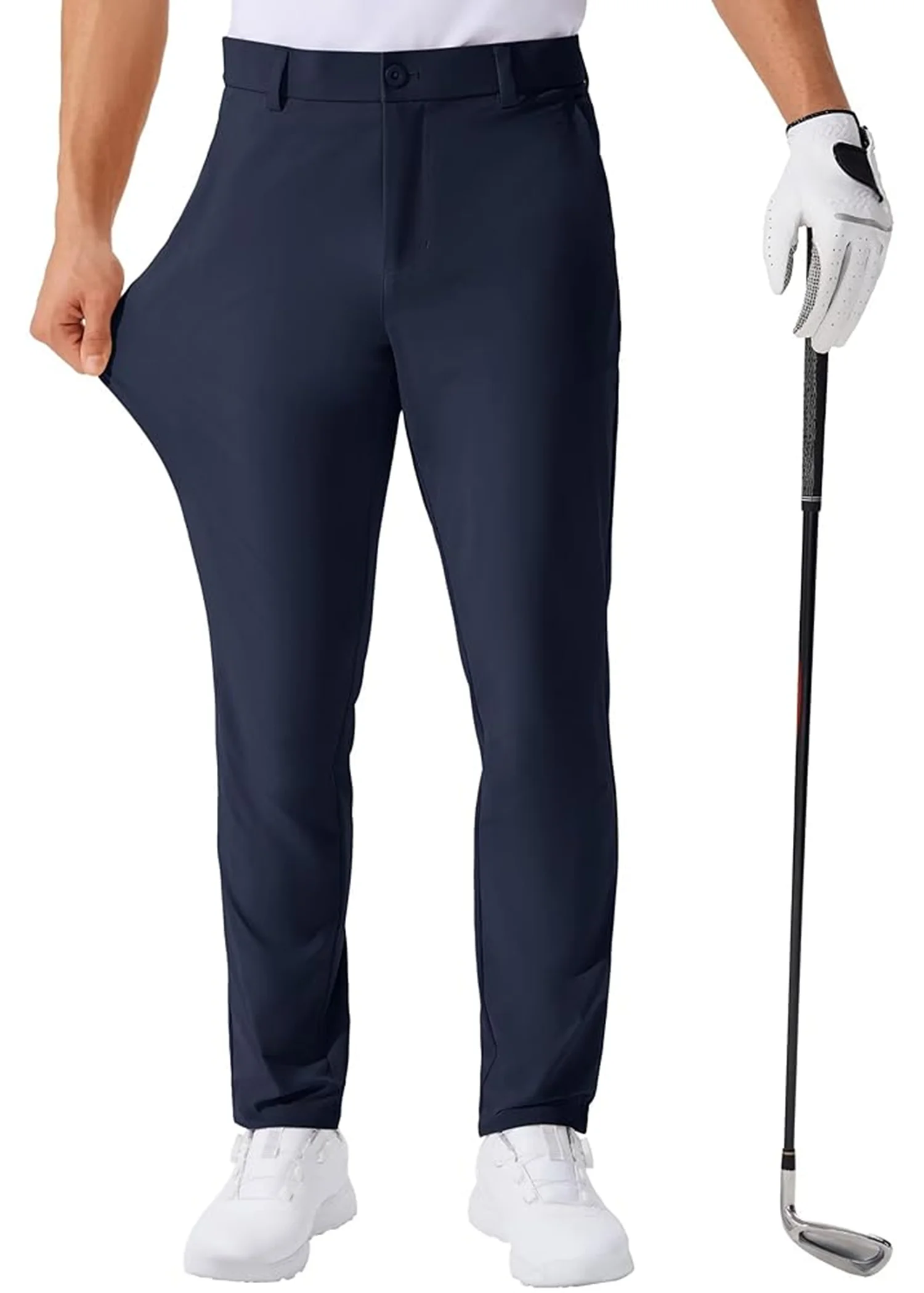 Męskie spodnie golfowe elastyczne, lekkie biznesowe Darknavy