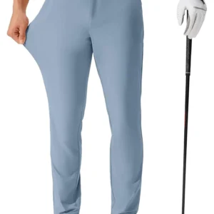 Męskie spodnie golfowe elastyczne, lekkie biznesowe Greyblue