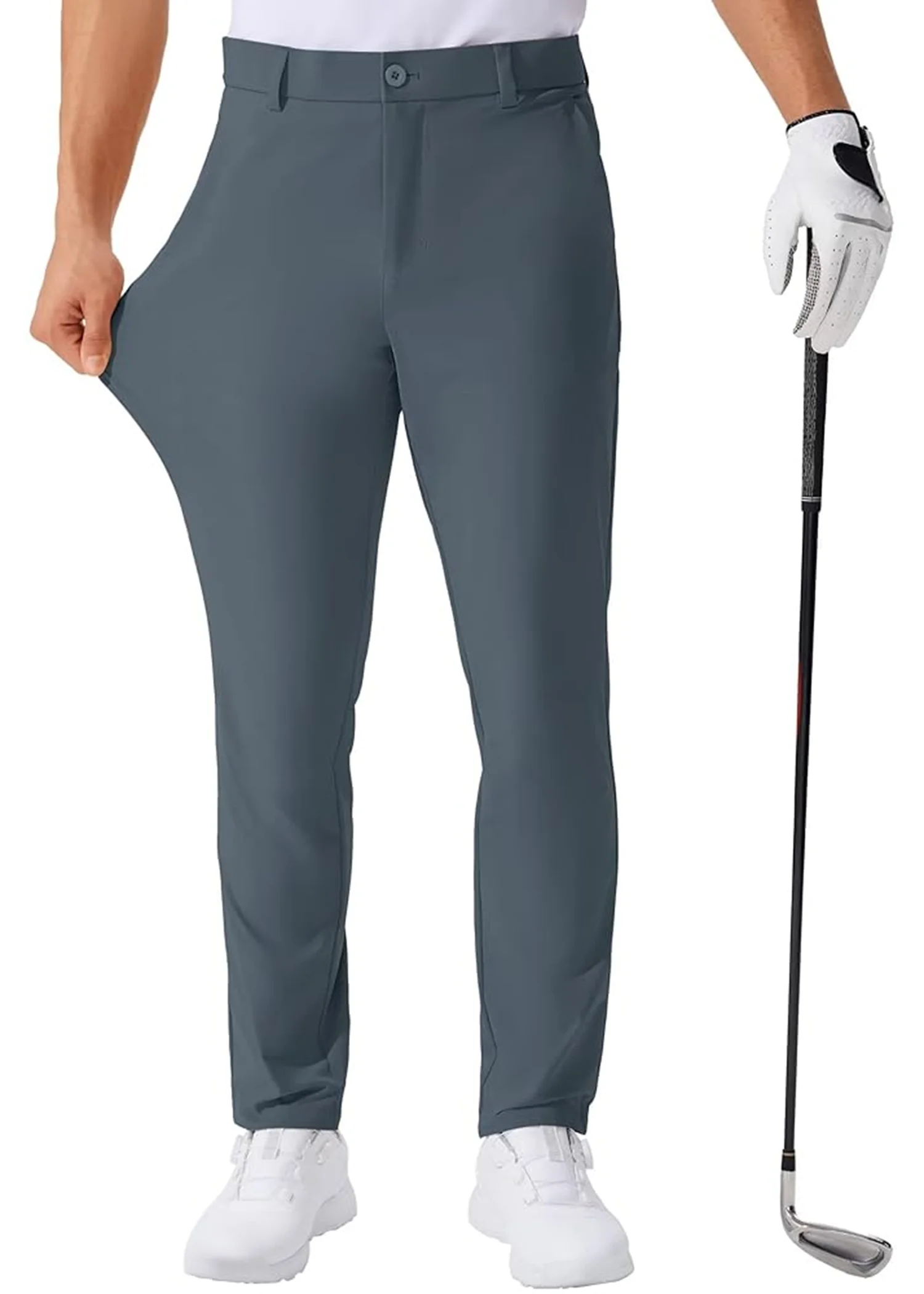 Męskie spodnie golfowe elastyczne, lekkie biznesowe Irongrey
