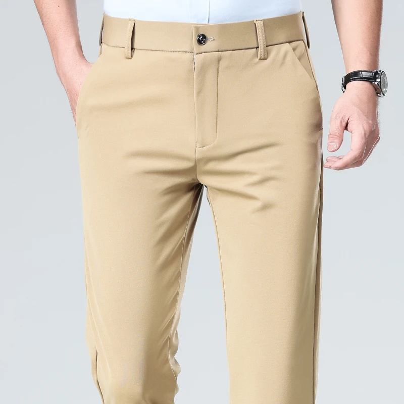 Męskie spodnie golfowe szybkoschnące i elastyczne Khaki
