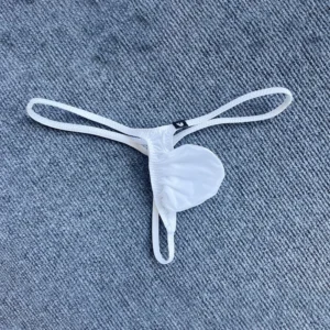 Męskie stringi T-back z wypukłą kieszonką Biały