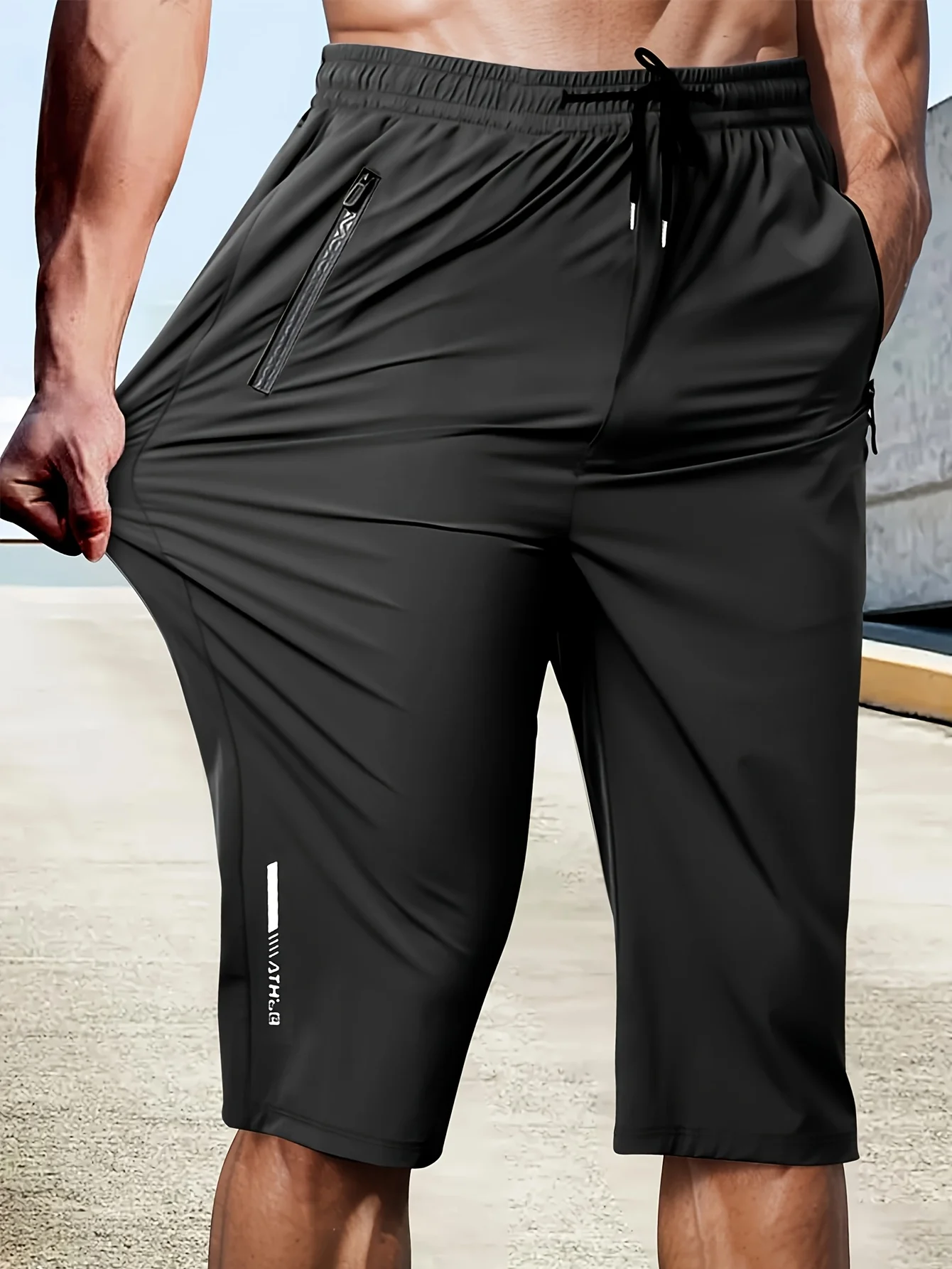 Męskie szorty sportowe z chłodzącej tkaniny ice silk Heise