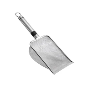 Metalowa szufelka do żwirku dla kota — aluminiowa łopata ze stali nierdzewnej Srebrny