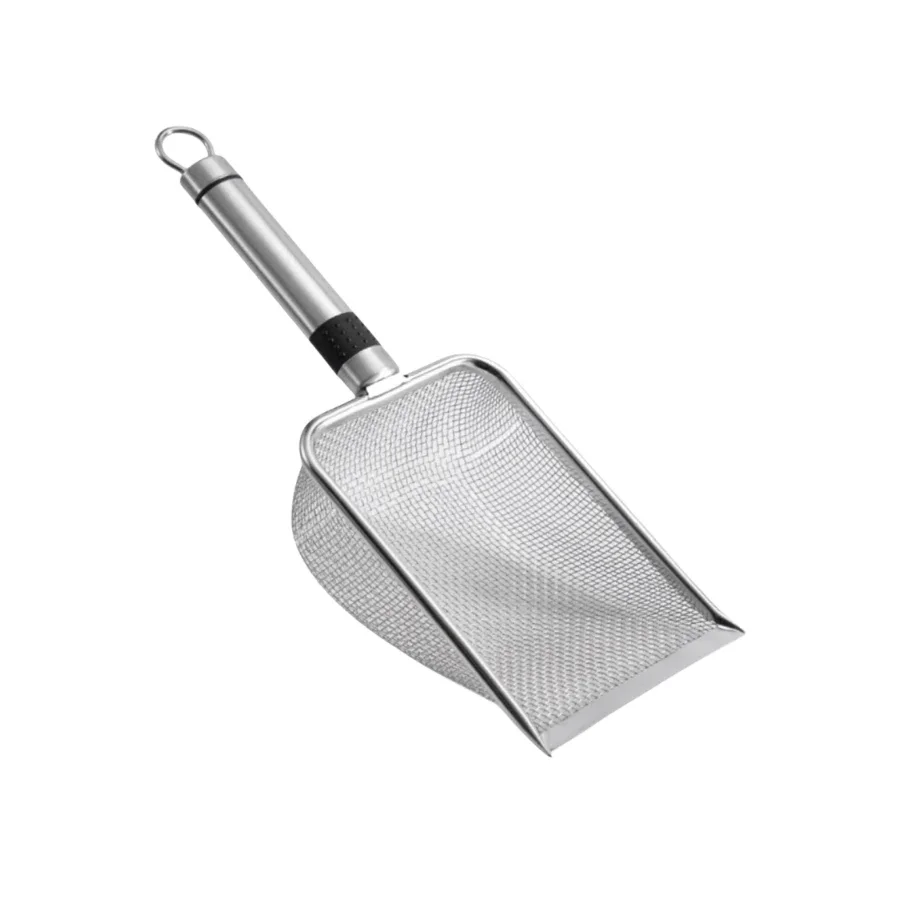Metalowa szufelka do żwirku dla kota — aluminiowa łopata ze stali nierdzewnej Srebrny