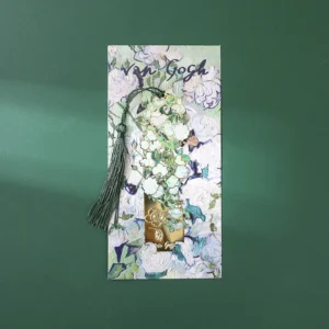 Metalowa zakładka do książki w stylu vintage – Van Gogh, Monet i inne słynne obrazy Biały