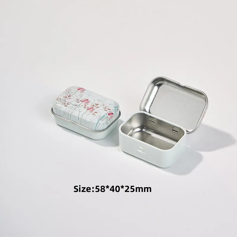 Metalowe mini pudełko na tabletki z zawiasem schowek Khaki