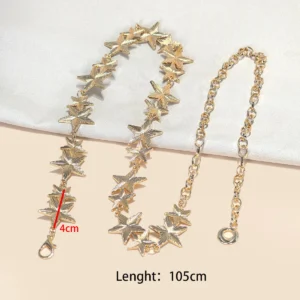 Metalowy łańcuszek do talii w stylu boho Czarny