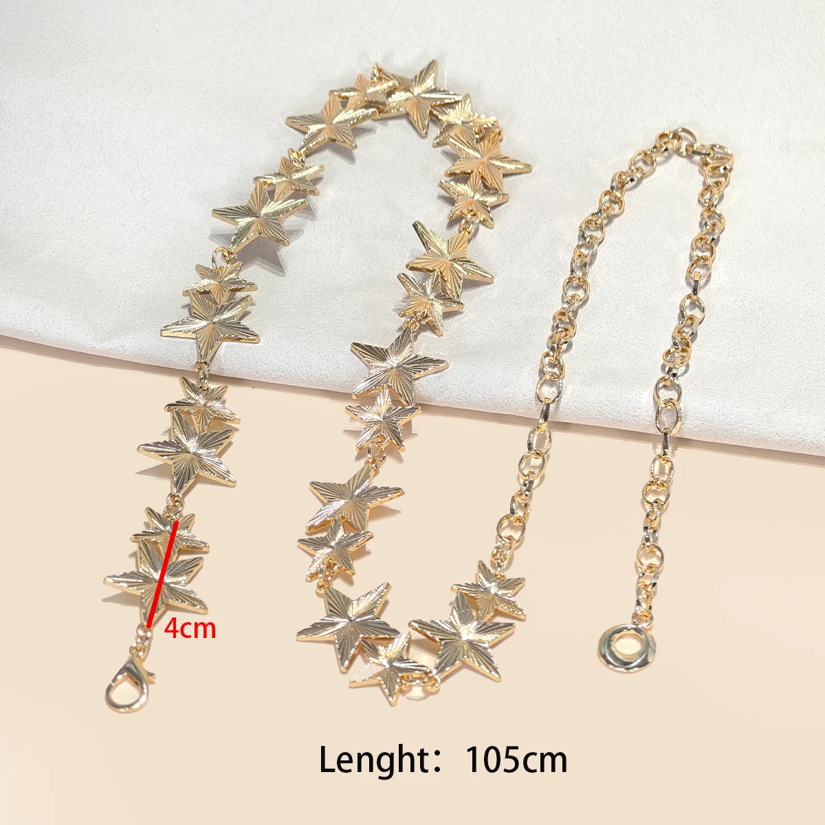 Metalowy łańcuszek do talii w stylu boho Czarny