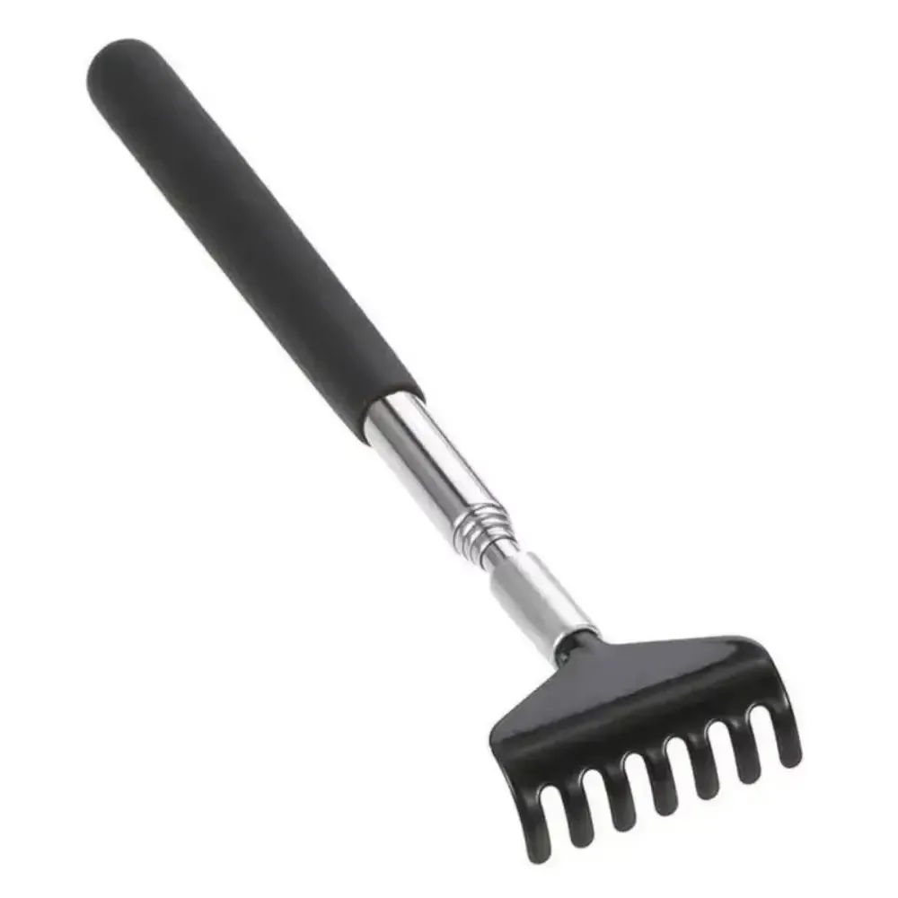 Metalowy teleskopowy drapak do pleców ze stali nierdzewnej Naturalny czarny