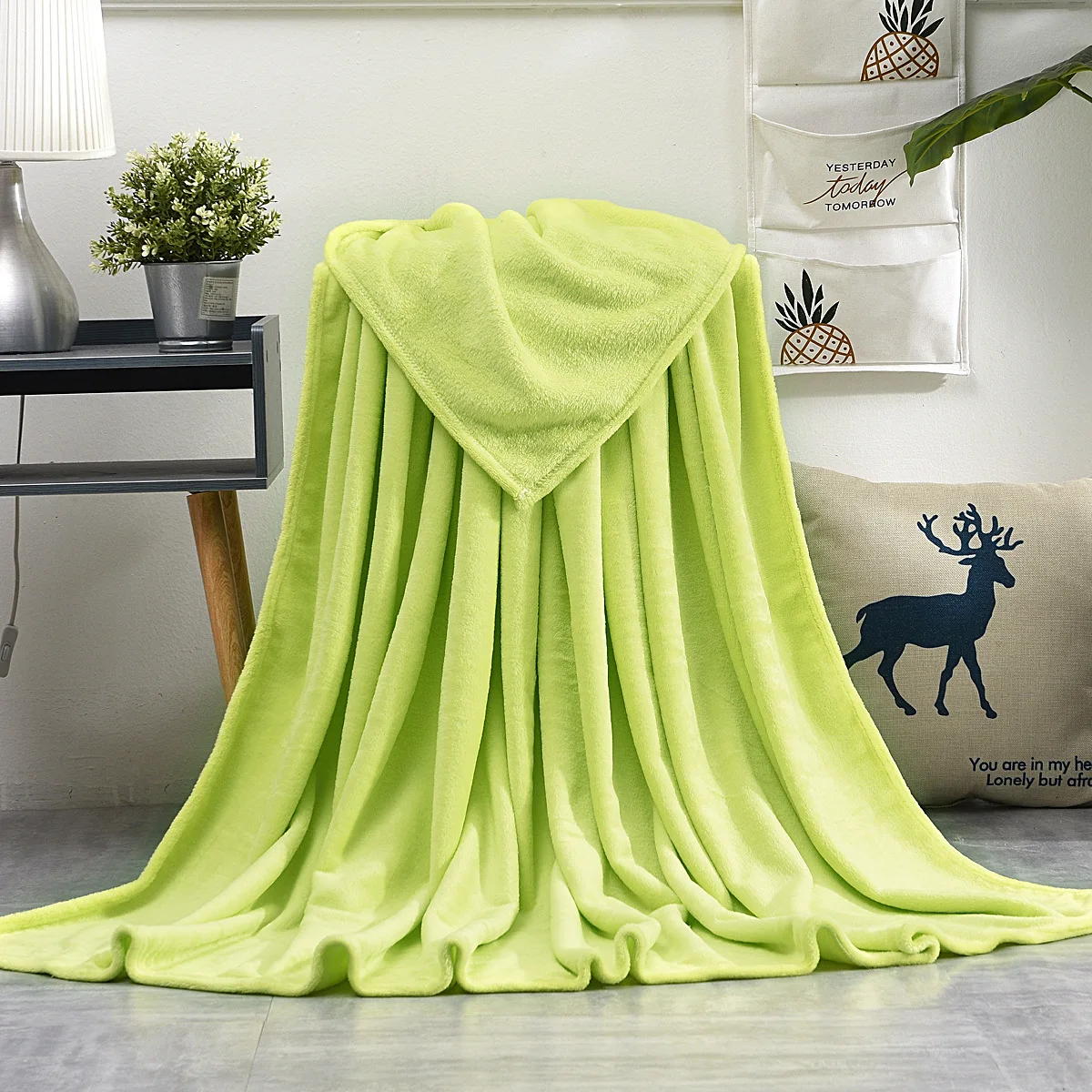 Miękki koc polarowy na sofę i kemping Fioletowy/фиолетовый