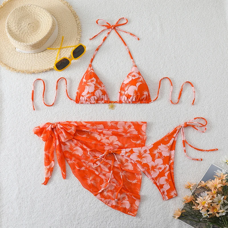 Mikro bikini damskie stringi — dwuczęściowy strój kąpielowy na plażę Beżowy