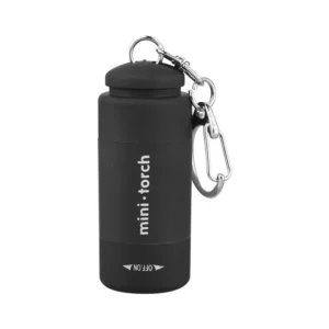 Mikro latarka LED brelok ładowana USB – wodoodporna, do domu i campingu Czarny
