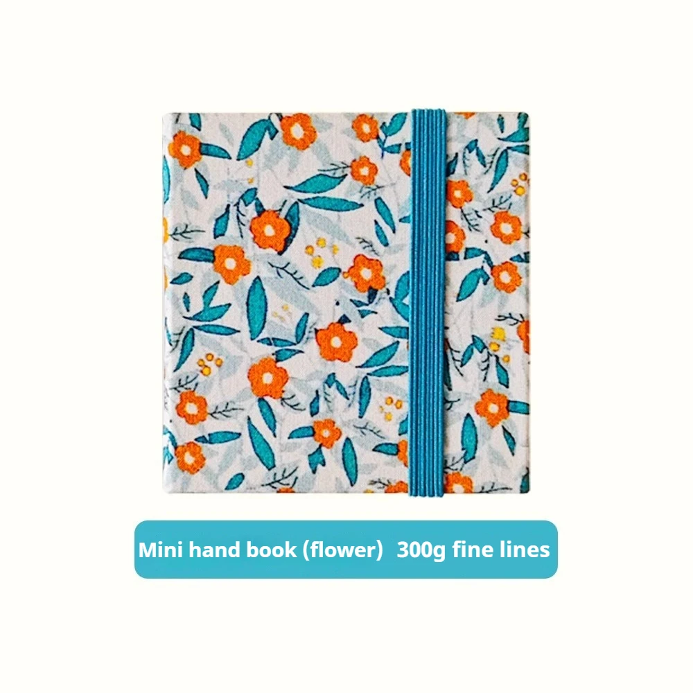 Mini album akwarelowy kwadratowy 100% bawełna 300g 20 arkuszy podróżny Niebieski