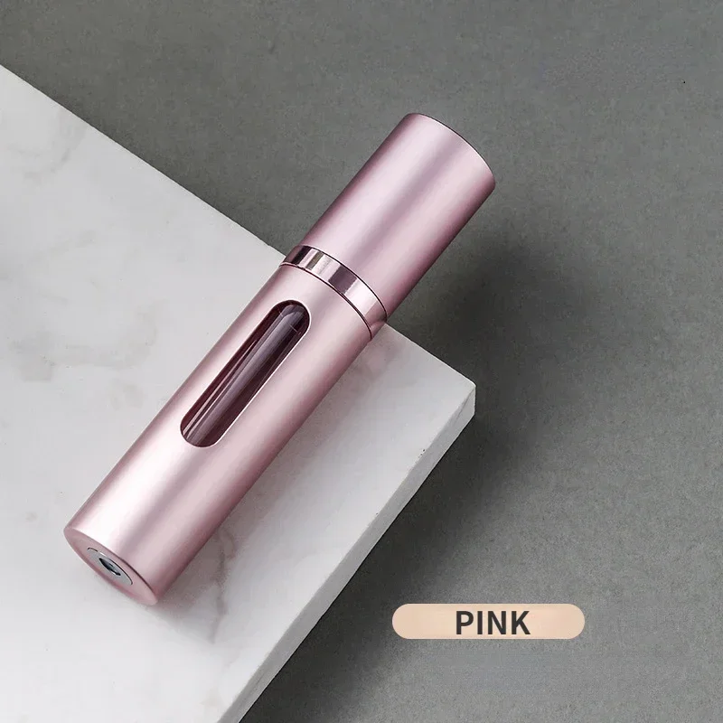 Mini atomizer do perfum 5/8ml – podróżna butelka z rozpylaczem wielokrotnego napełniania Różowy
